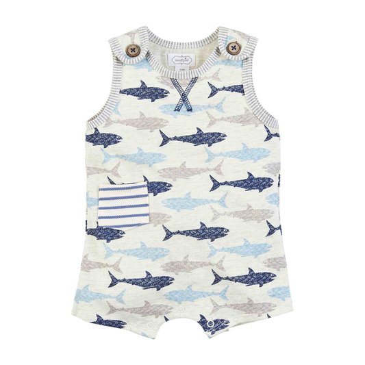 SHARK PRINTED ROMPER
