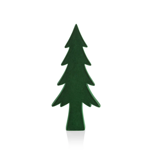 GREEN FLOCKED TREE- MEDIUM