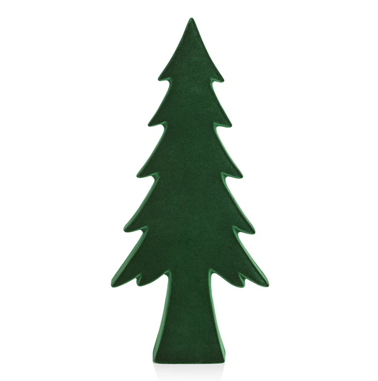 GREEN FLOCKED TREE- LARGE