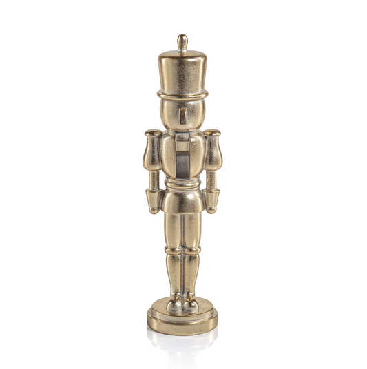 GOLD METALLIC DECORATIVE NUTCRACKER 10''