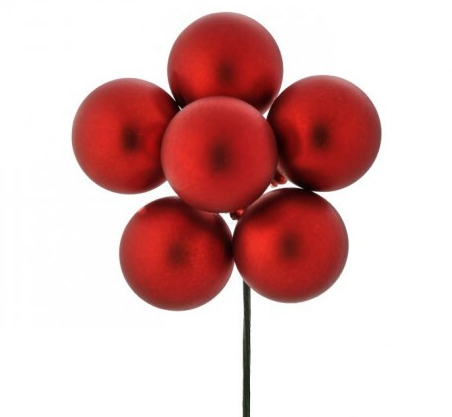 RED VP MATT STEMBALL 30MM BUNCH OF 6