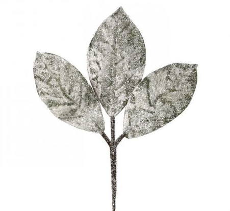 14"SNOW MAGNOLIA LEAF PICK