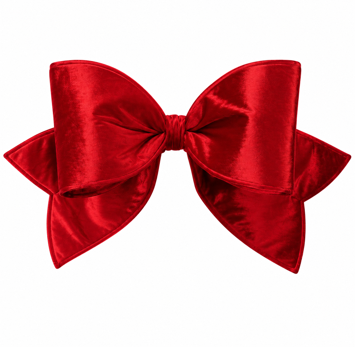 16" VELVET BOW RED