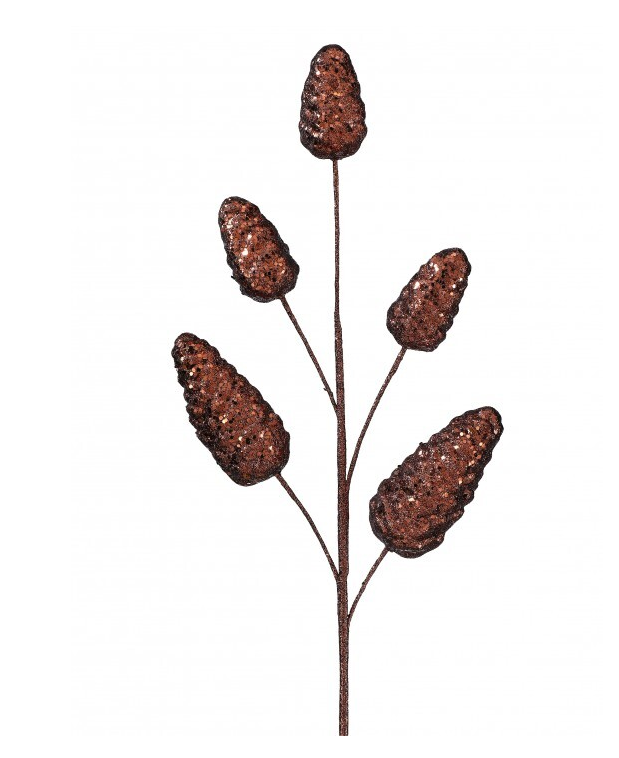 26'' STYRO GLITTER SEQUIN CONE SPRAY BROWN