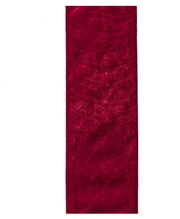 72'' WIRED VELVET RIBBON BURGUNDY