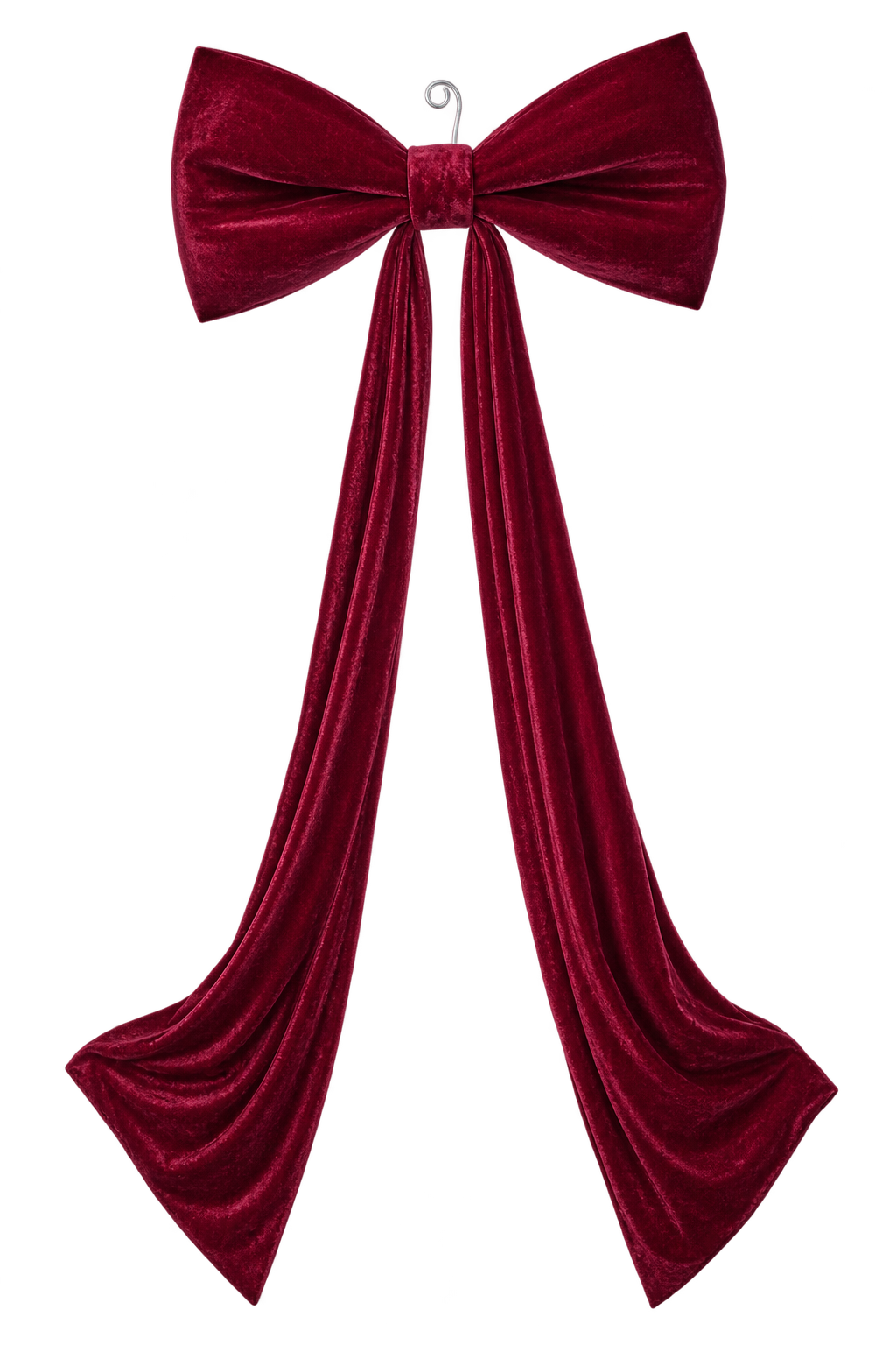 48'' VELVET BOW BURGUNDY