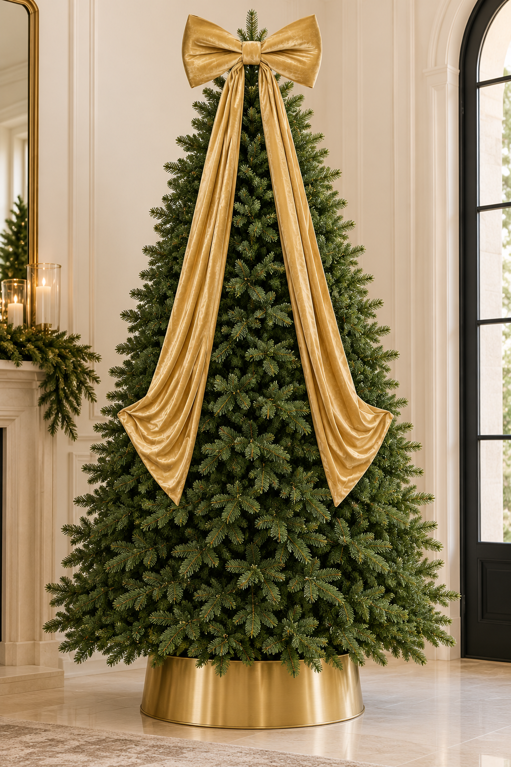 48'' VELVET BOW GOLD