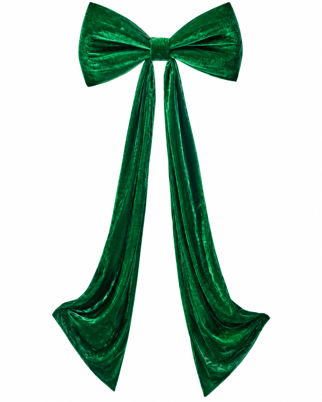 48'' VELVET BOW GREEN