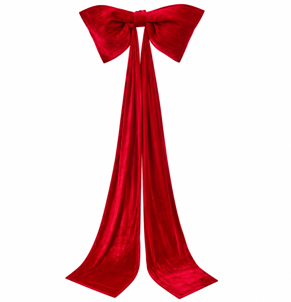 84'' VELVET BOW RED