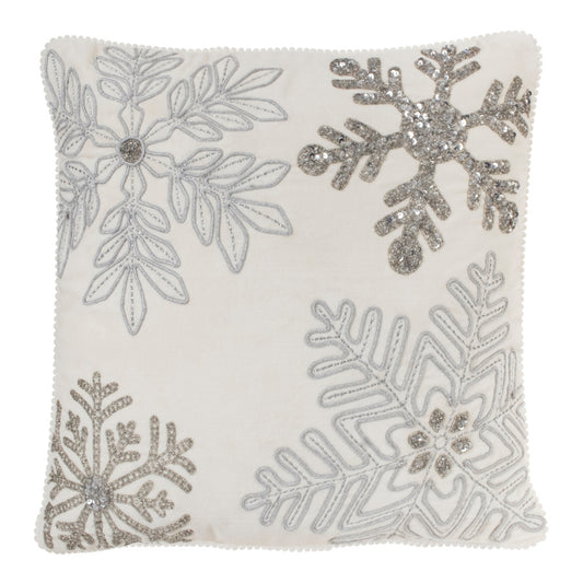 SNOWFLAKE PILLOW 16"