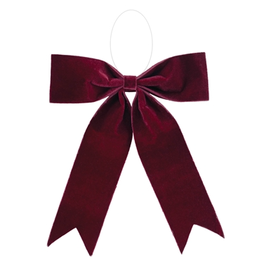 CABERNET BOW ORNAMENT 16"W X 16.5"H