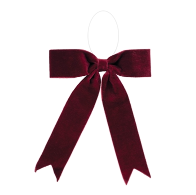 CABERNET BOW ORNAMENT 13"W 13"H