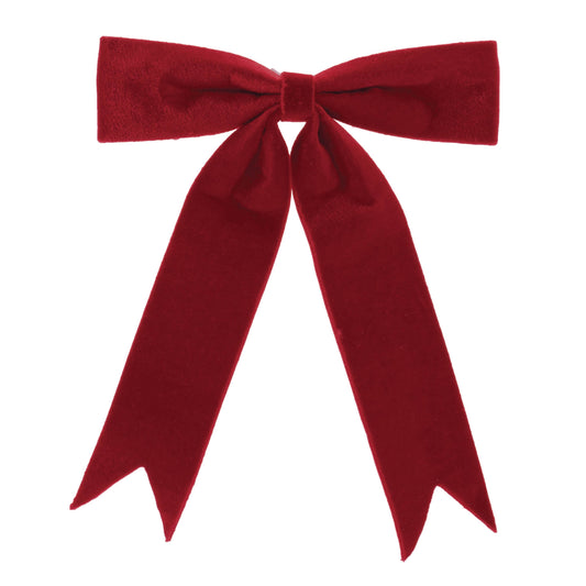 RED VELVET BOW ORNAMENT 13"W X 13"H