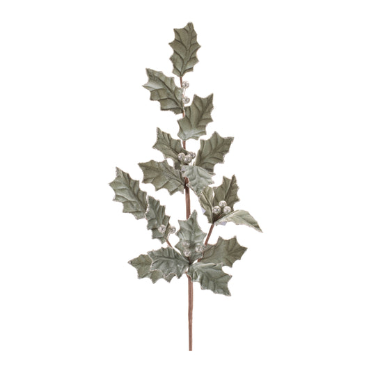VELVET HOLLY SPRAY 29.5"H