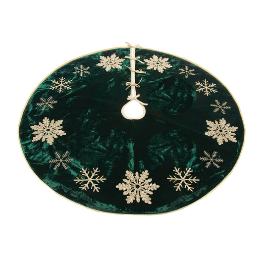 VELVET EMERALD TREE SKIRT 48"D