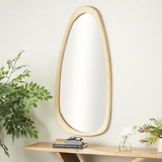 WOOD WALL MIRROR 19" x 42"