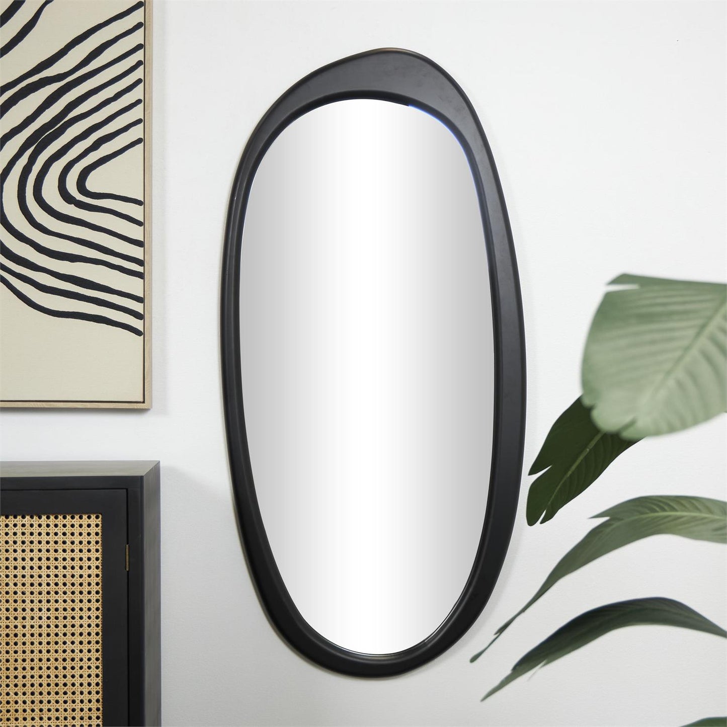 WOOD WALL MIRROR 24'' x 51"H