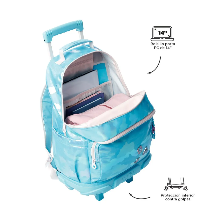 MOCHILA RUEDAS BOMPER MAJESTIC L