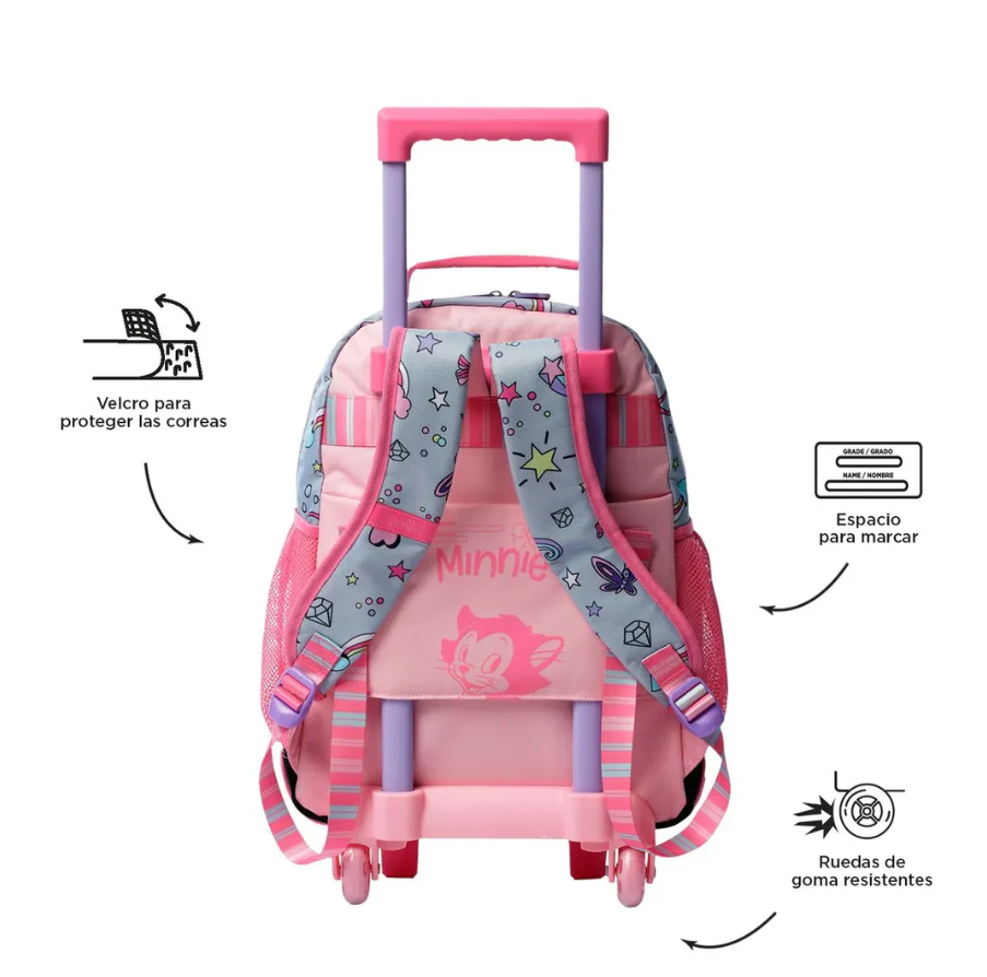 MOCHILA RUEDAS BOMPER MINNIE M