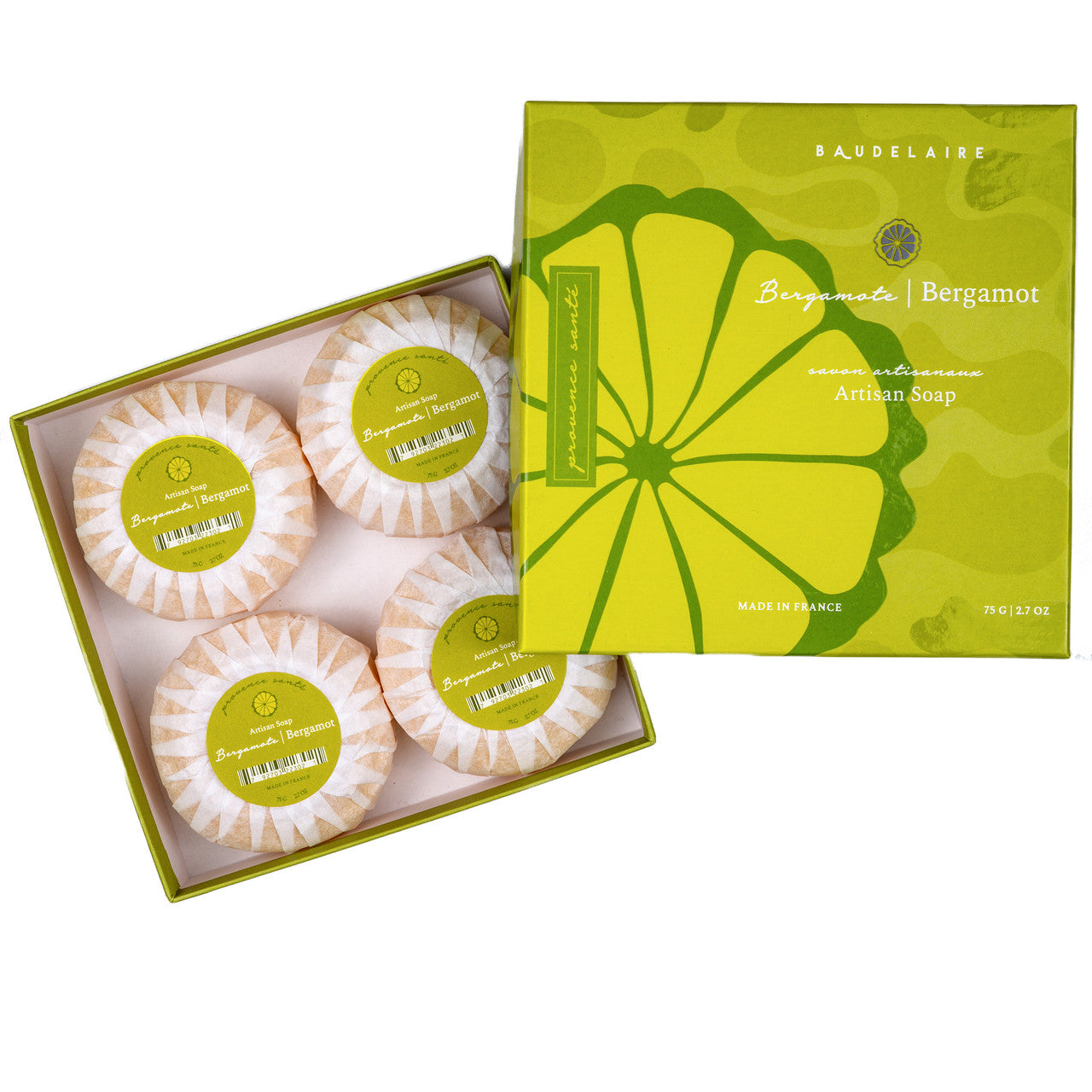 PROVENCE SANTÉ GIFT BOX 4 BAR 2.7 OZ-BERGAMOT
