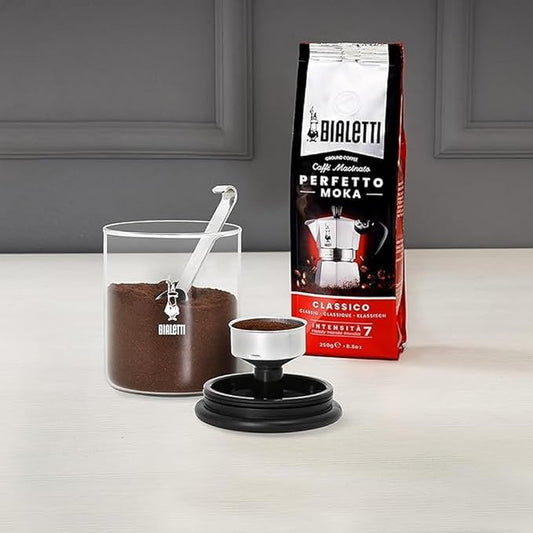 BIALETTI GLASS COFFEE JAR