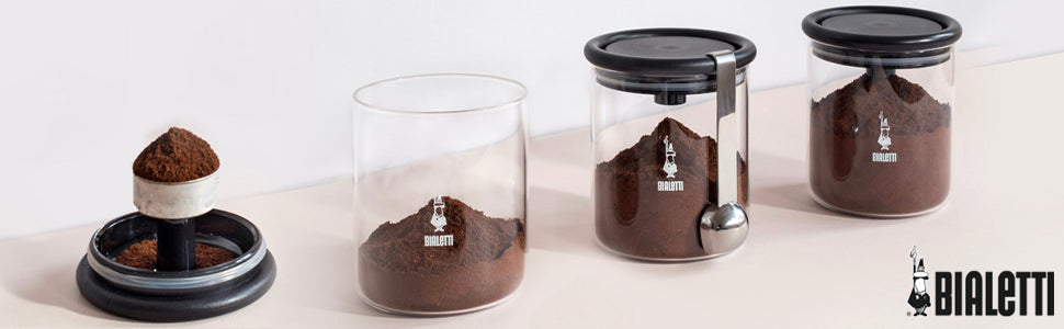 BIALETTI GLASS COFFEE JAR