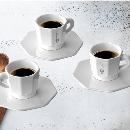 BIALETTI SET OF 4  CUPS- WHITE