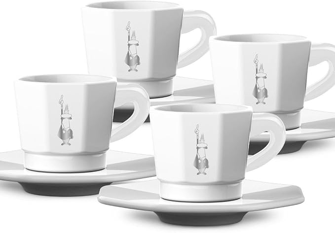 BIALETTI SET OF 4  CUPS- WHITE