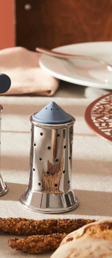 Alessi Salt Castor- Light Blue