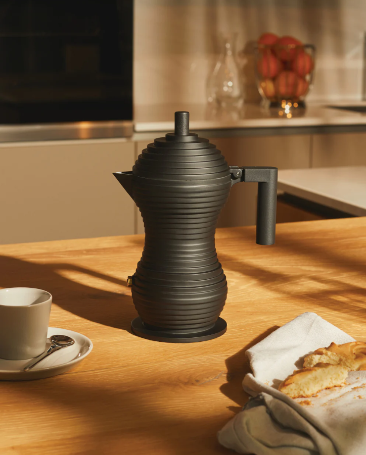 Alessi Pulcina Coffee Maker 3 cups - Black