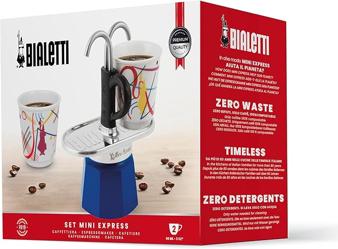 BIALETTI SET MINI EXPRESS KANDINSKY + 2 CUPS
