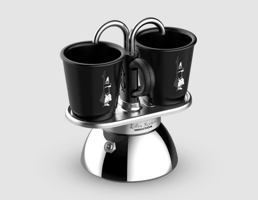 MINI MOKA INDUCTION 2 CUP BLACK GIFT SET