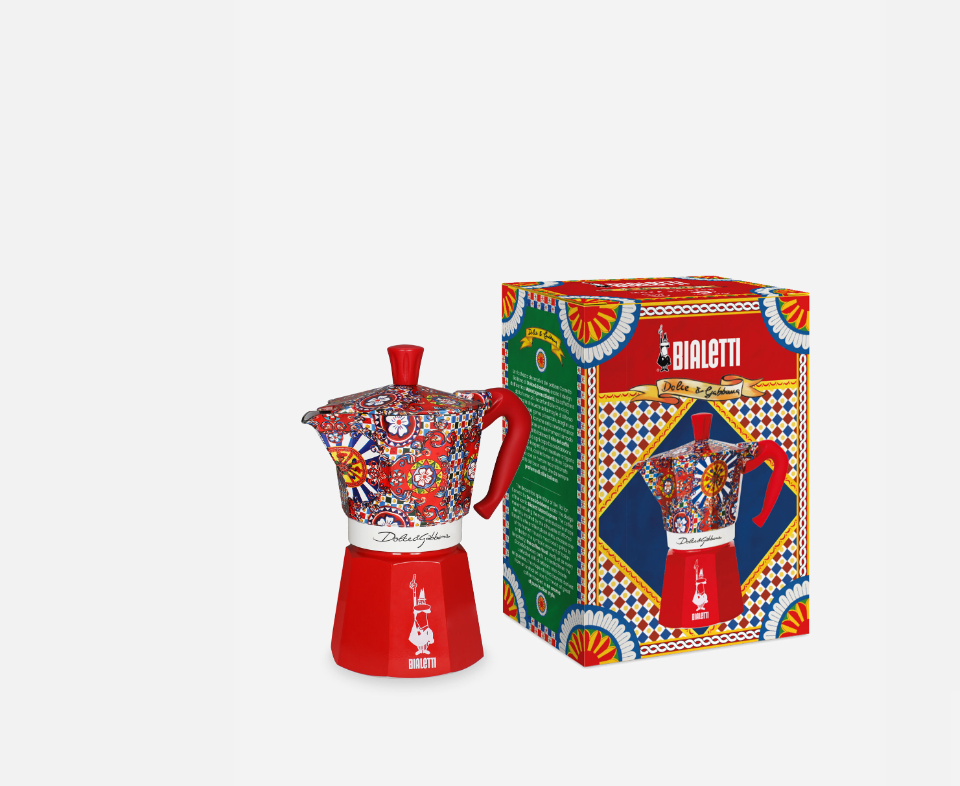 BIALETTI x DOLCE & GABBANA MOKA EXPRESS MEDIUM 6 CUPS- SICILIAN CART