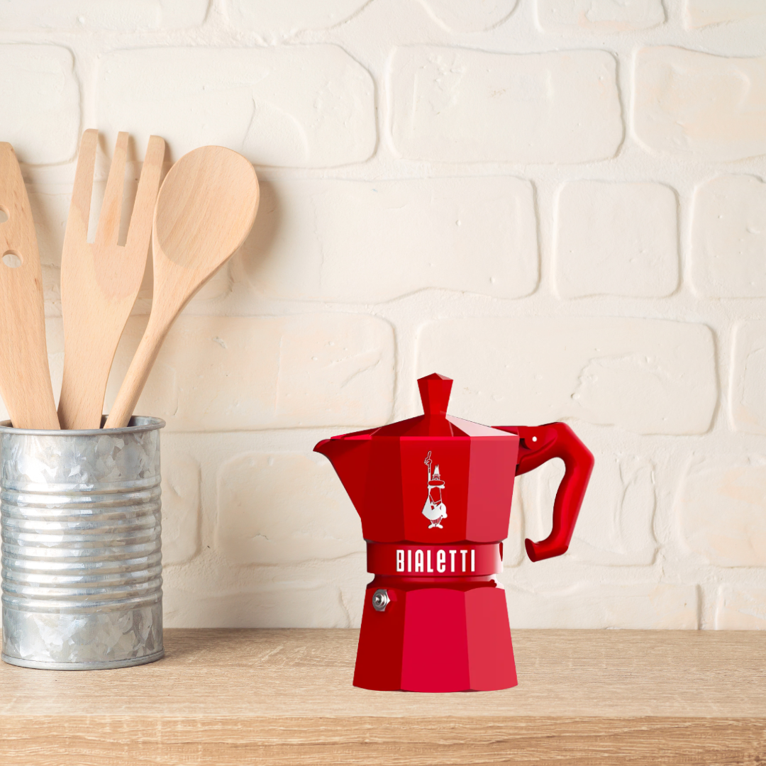 BIALETTI MOKA EXCLUSIVE 3 CUP RED