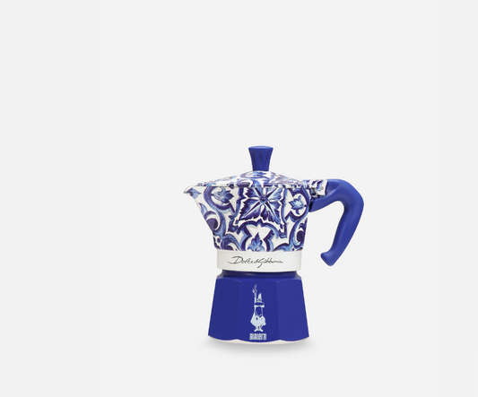 BIALETTI x DOLCE & GABBANA MOKA EXPRESS MEDIUM 3 CUPS- BLUE MEDITERRANEAN