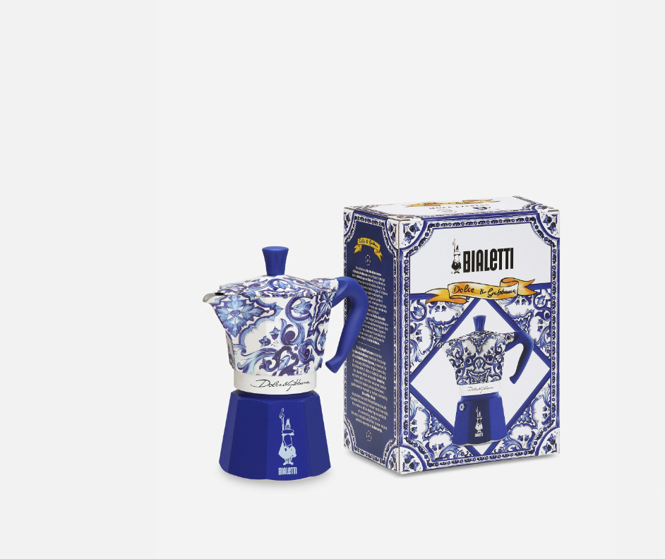 BIALETTI x DOLCE & GABBANA MOKA EXPRESS 6 CUPS- BLUE MEDITERRANEAN