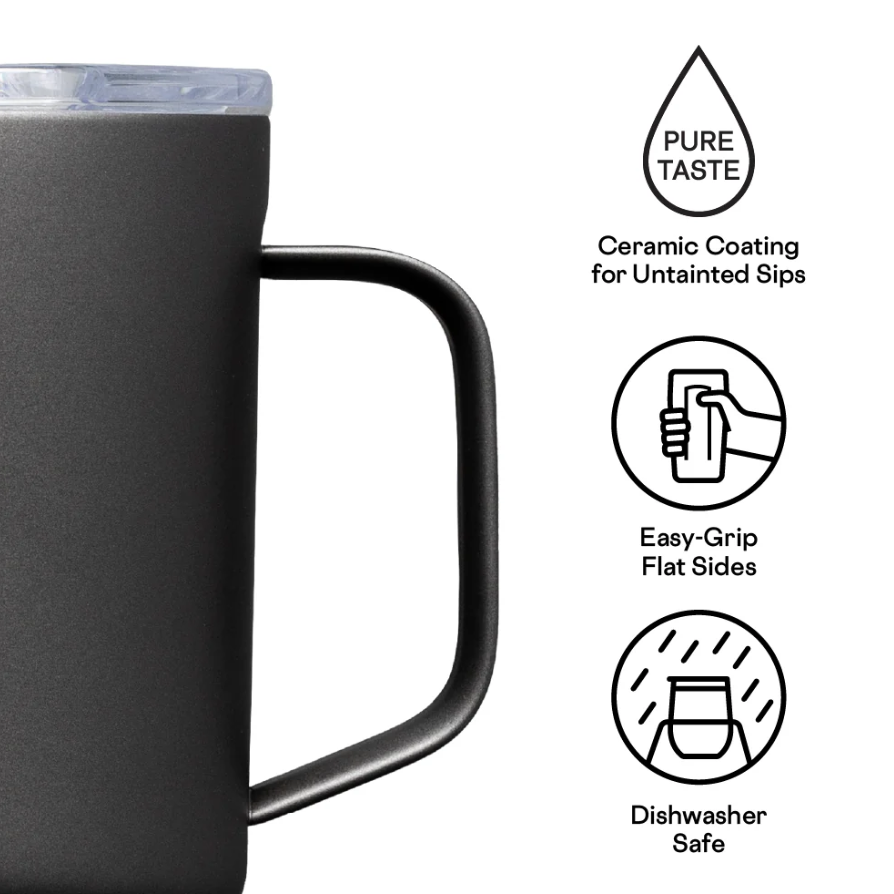 PURE TASTE MUG 16 oz CERAMIC SLATE/GREY
