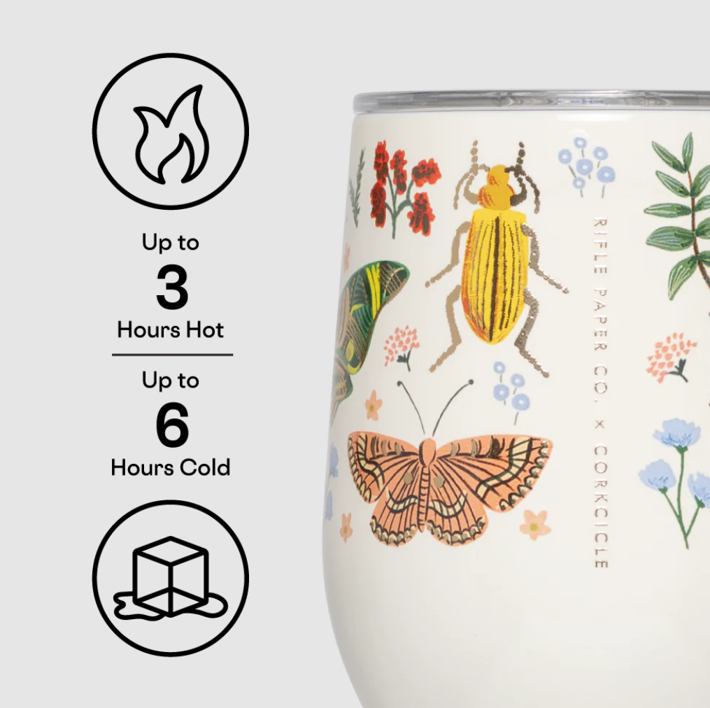 STEMLESS-12OZ RIFLE PAPER-CURIO CREAM