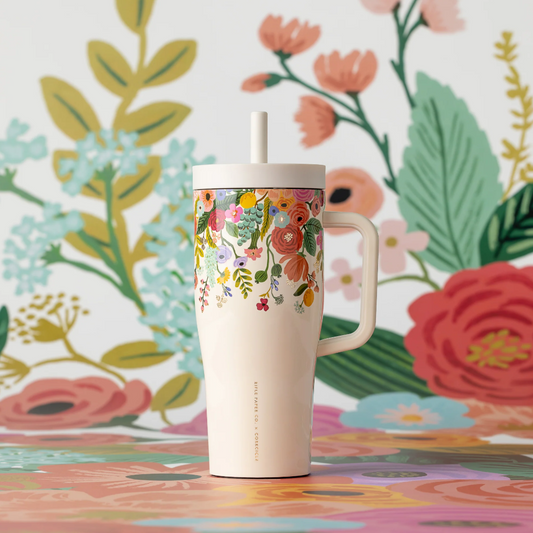 CRUSIER-22OZ RIFLE PAPER-GARDEN PARTY CREAM