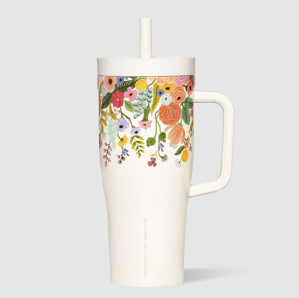 CRUSIER-22OZ RIFLE PAPER-GARDEN PARTY CREAM