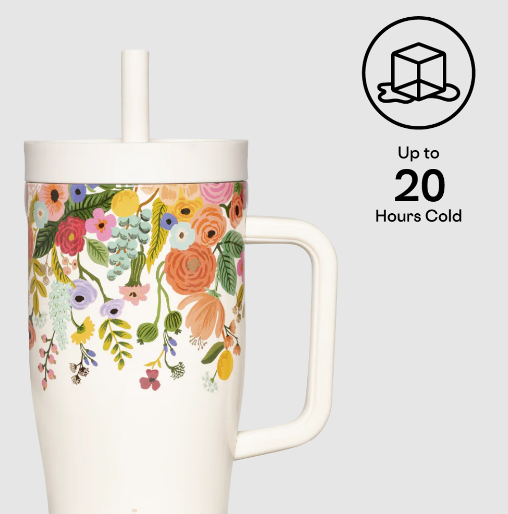 CRUSIER-22OZ RIFLE PAPER-GARDEN PARTY CREAM