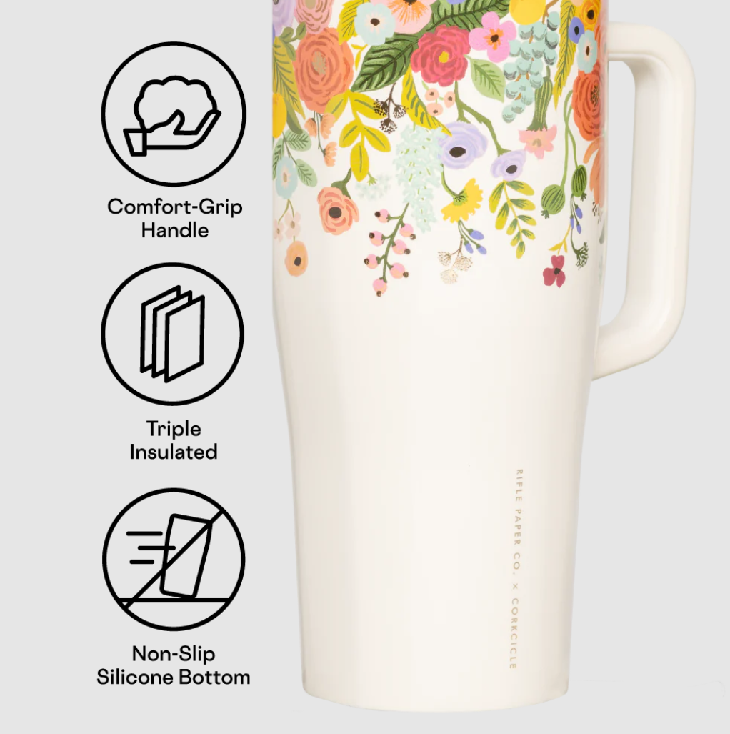 CRUSIER-22OZ RIFLE PAPER-GARDEN PARTY CREAM