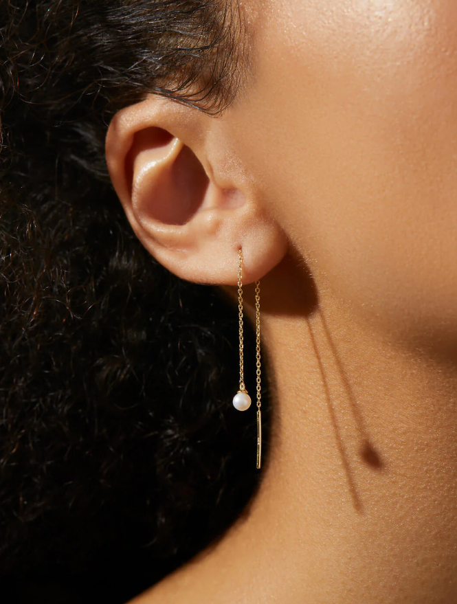 ANA LUISA PEARL EARRINGS THREADER- ABRIELLE