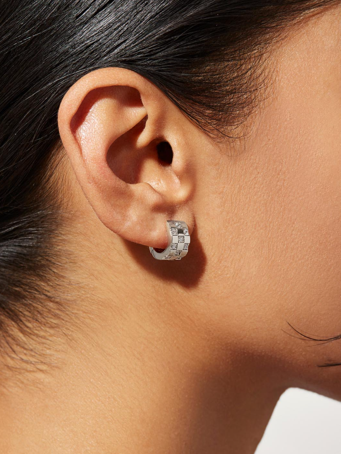 ANA LUISA SILVER HOOP EARRINGS-EDEN SILVER