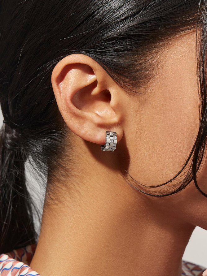 ANA LUISA SILVER HOOP EARRINGS-EDEN SILVER