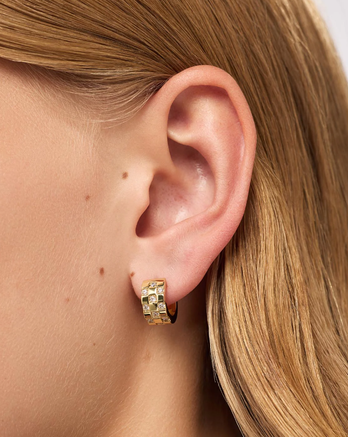 ANA LUISA SMALL HOOP GOLD EARRINGS EDEN