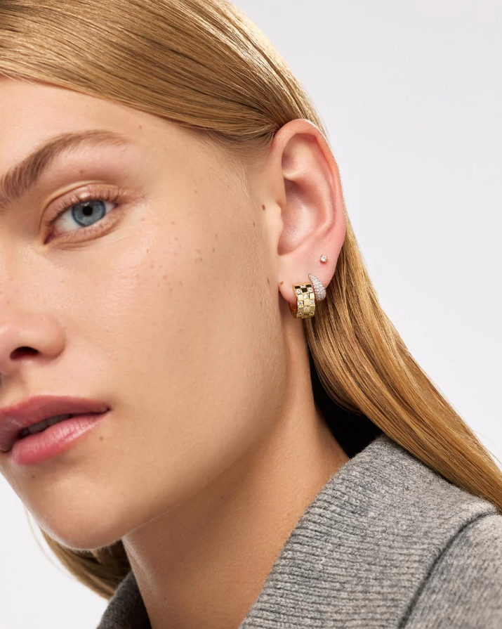 ANA LUISA SMALL HOOP GOLD EARRINGS EDEN