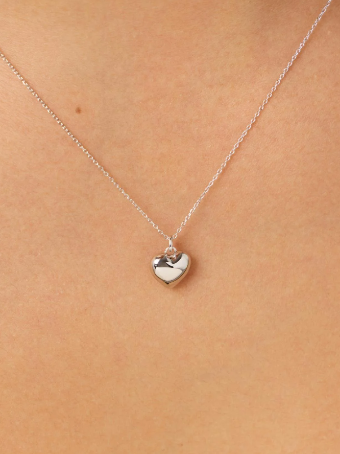 ANA LUISA HEART NECKLACE- LEV SMALL SILVER