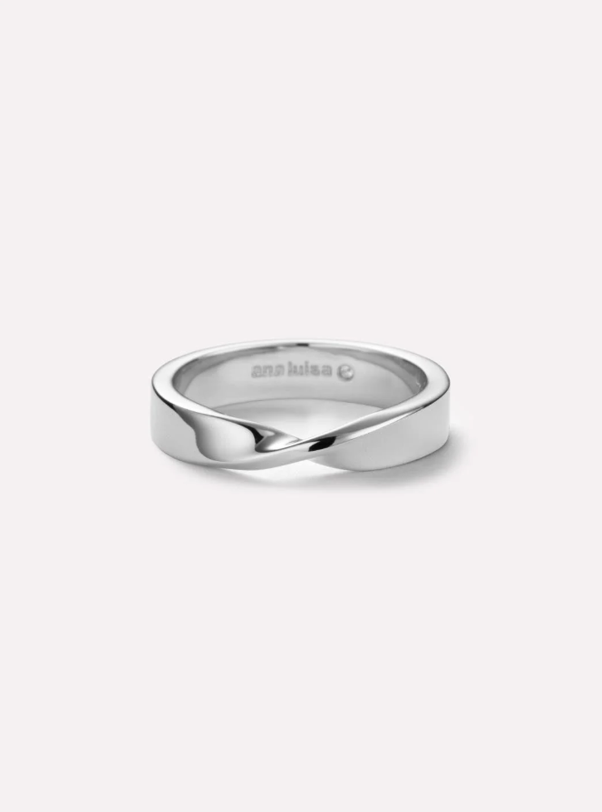 ANA LUISA BAND RING-ELIORA SILVER SIZE 7