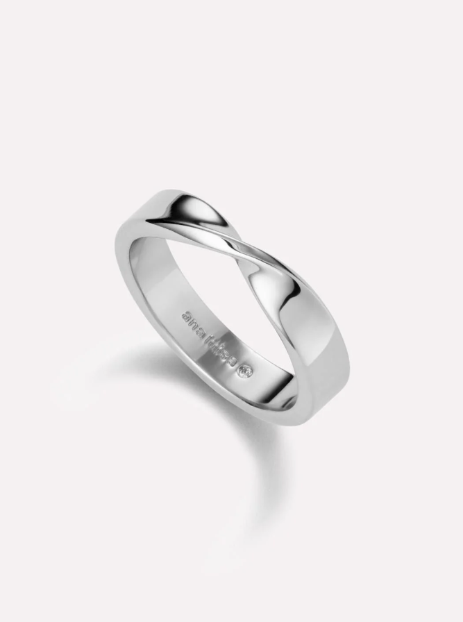 ANA LUISA BAND RING- ELIORA SILVER SIZE 8